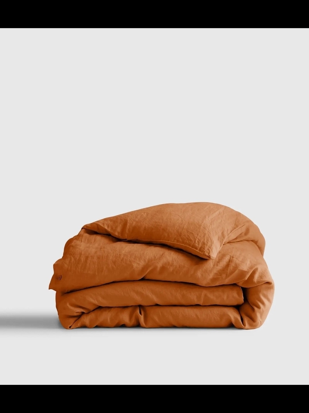 Quince European Linen Duvet Cover Full / Queen, Terracotta